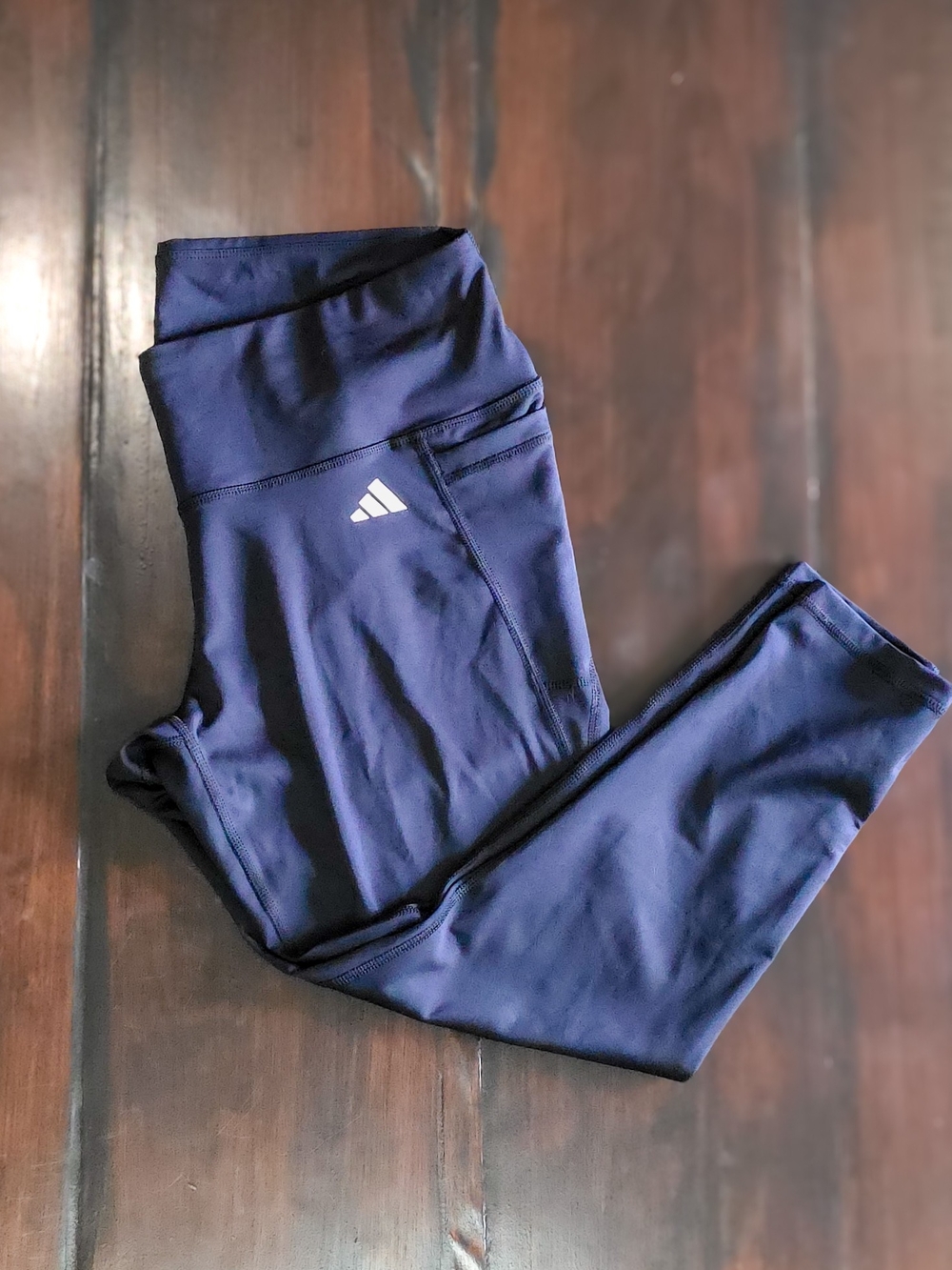 adidas Black High-Waist Performance Leggings with Logo